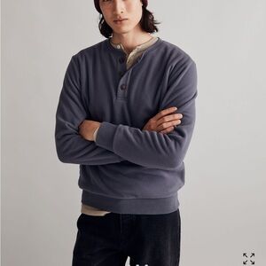 Men's Purple Henley Sweatshirt